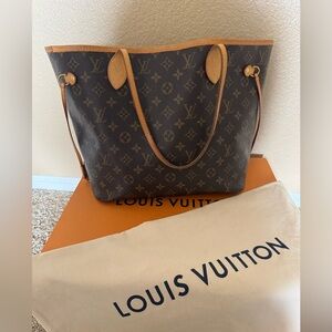 Louis Vuitton Neverfull MM Monogram with Tan Interior